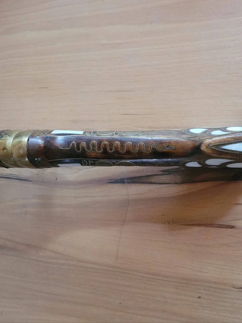 Turkish Ottoman Dagger Knife Ornate With 68 Mother Of Pearl Inlays.
